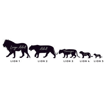 Personalised Lion Family Foil Print