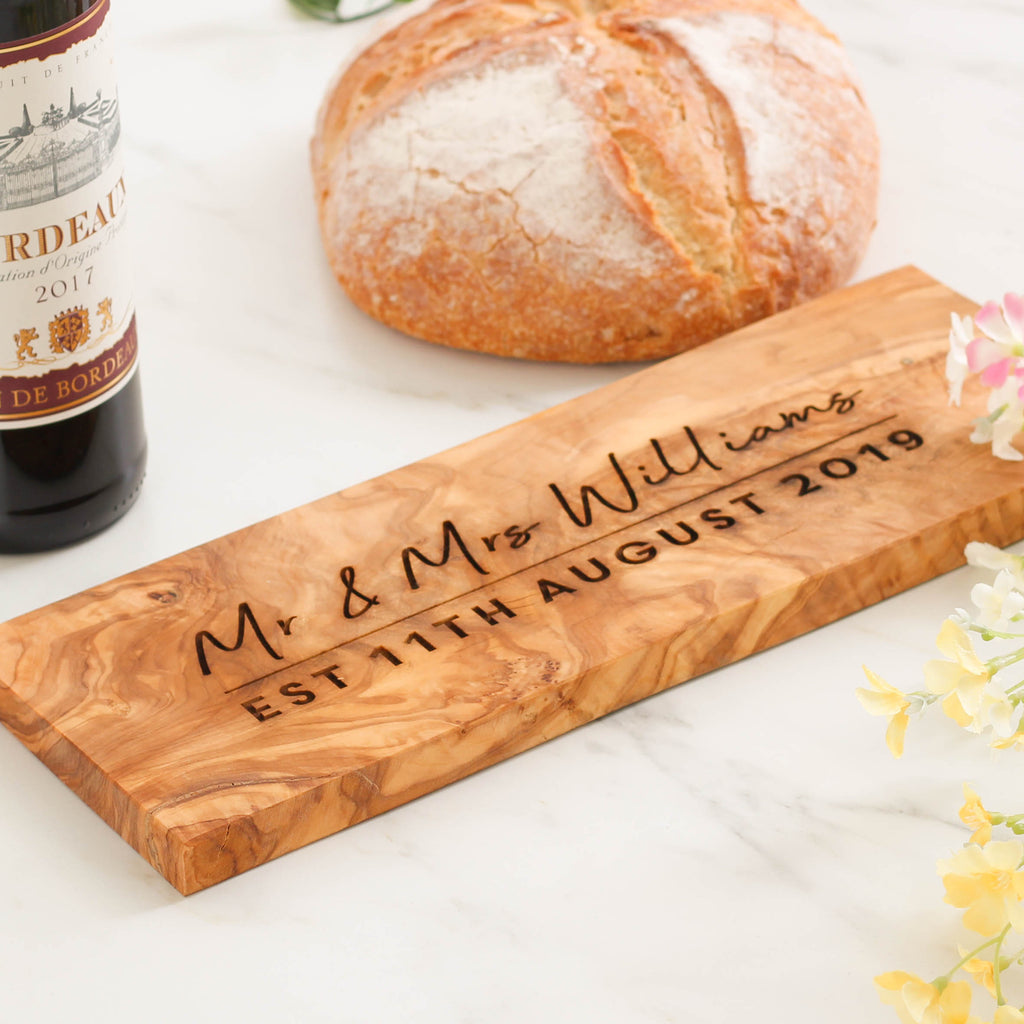 Personalised Mr And Mrs Olive Board