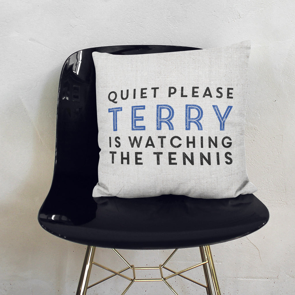 Personalised Quiet Please Cushion