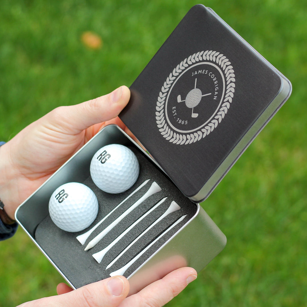 Personalised Golf Set With Golf Balls And Tees