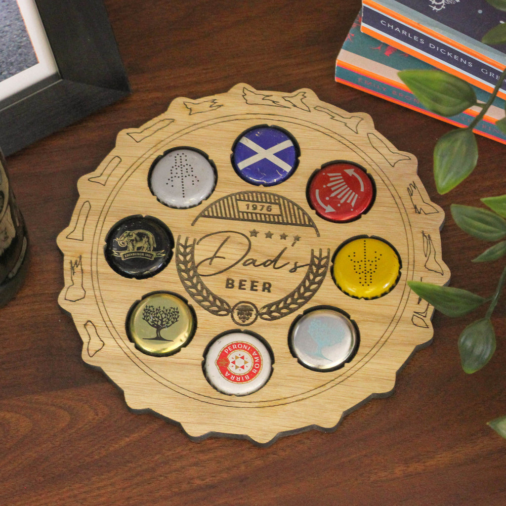 Personalised Dad's Beer Coaster Gift For Father's Day