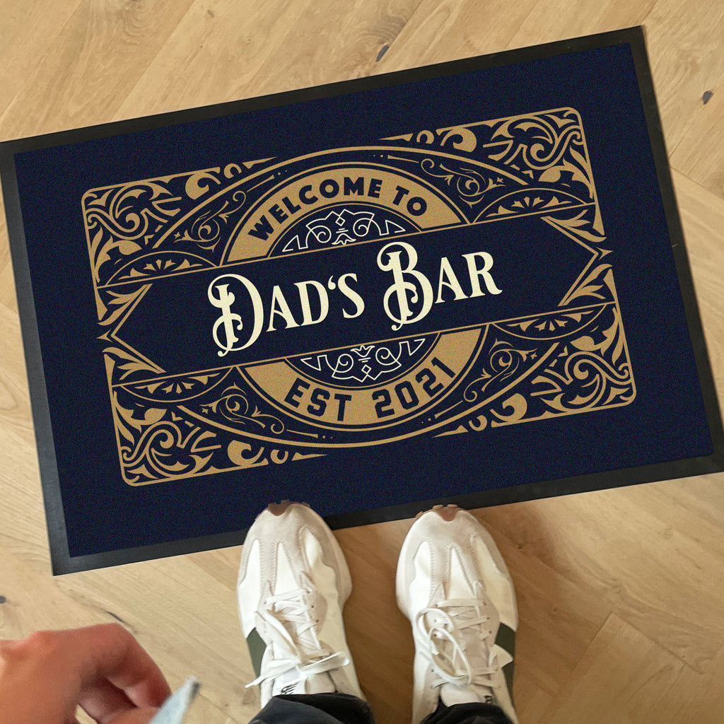 Personalised Dads Pub Home Bar Accessories Doormat