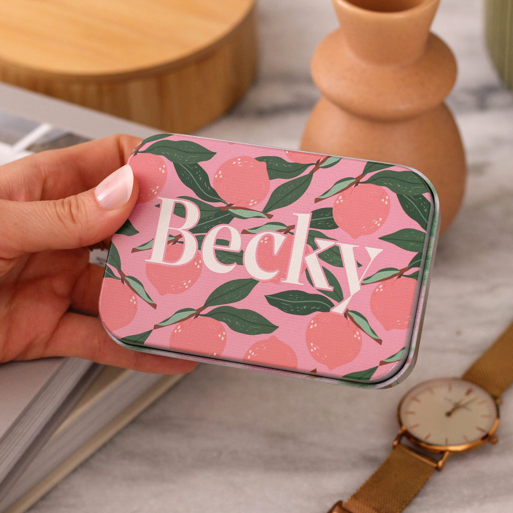Personalised Floral Tin Box Gift For Her Keepsake