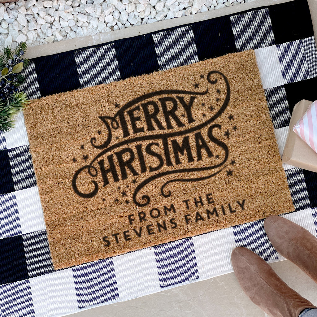 Personalised Merry Christmas Doormat