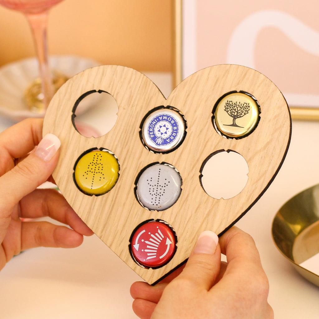 Personalised Heart Cap Collector Coaster