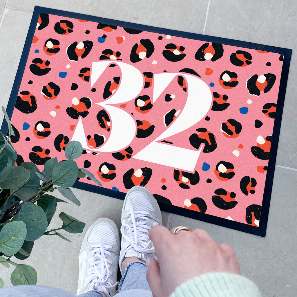 Personalised Leopard Print Doormat Gift For The Home