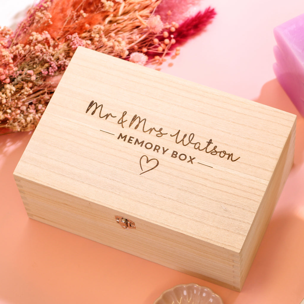 Personalised Mr And Mrs Memory Box