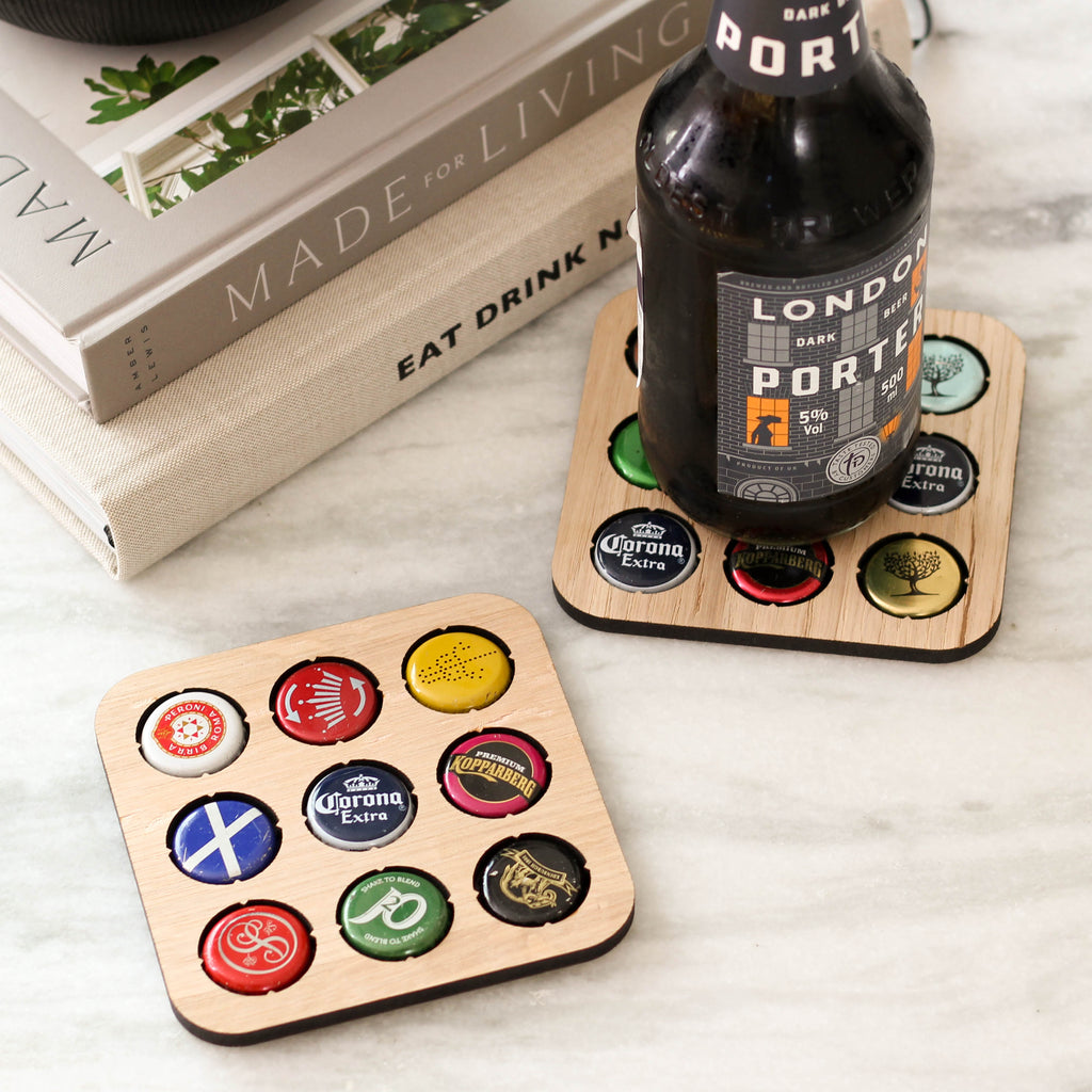 Beer Cap Collector Coaster Birthday Gift For Dad