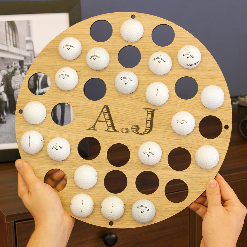 Personalised Initials Golf Ball Collector Wall Art