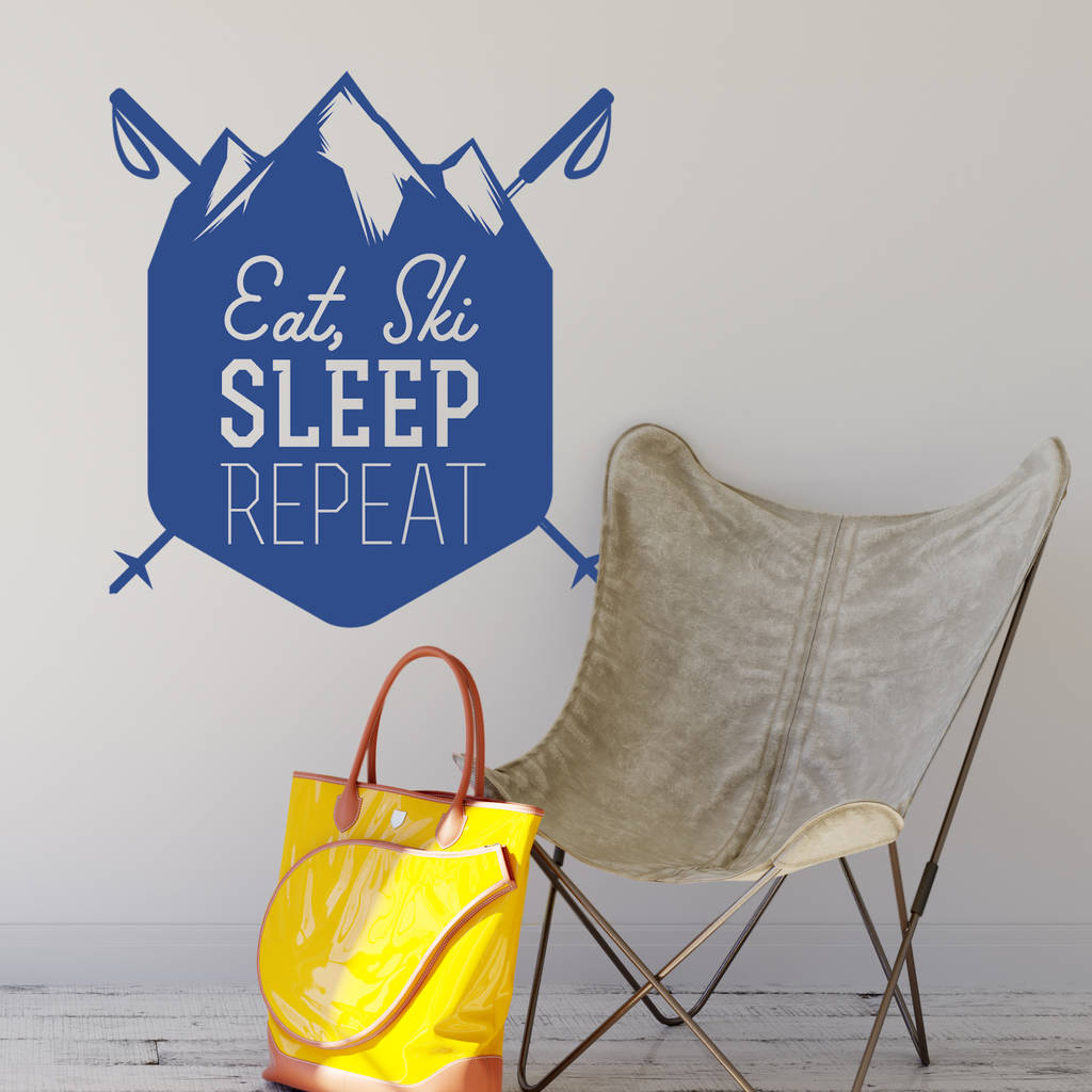 Personalised Ski Holiday Wall Sticker For The Home