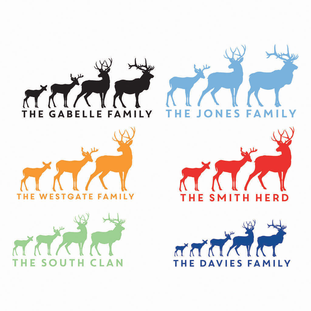 Personalised Stag Family Cushion